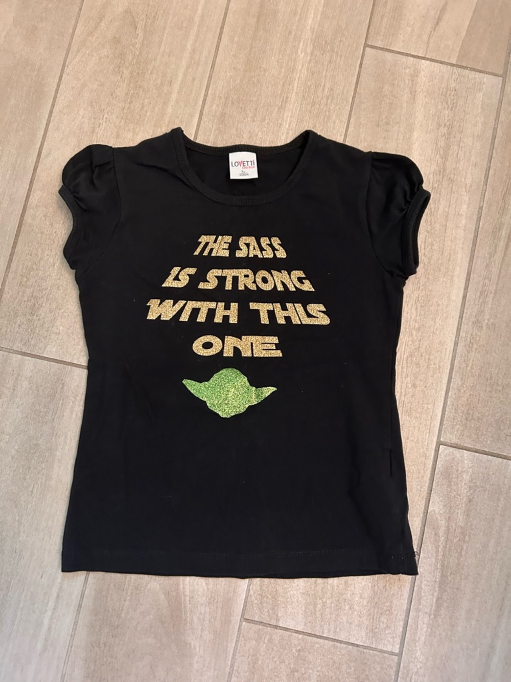 Kids custom Star Wars tee shirt sass is strong size 7 girls